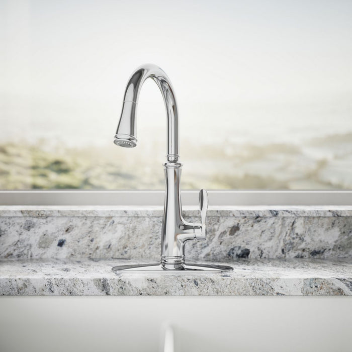 KOHLER K-560 Bellera Pull-down kitchen sink faucet with three-function sprayhead