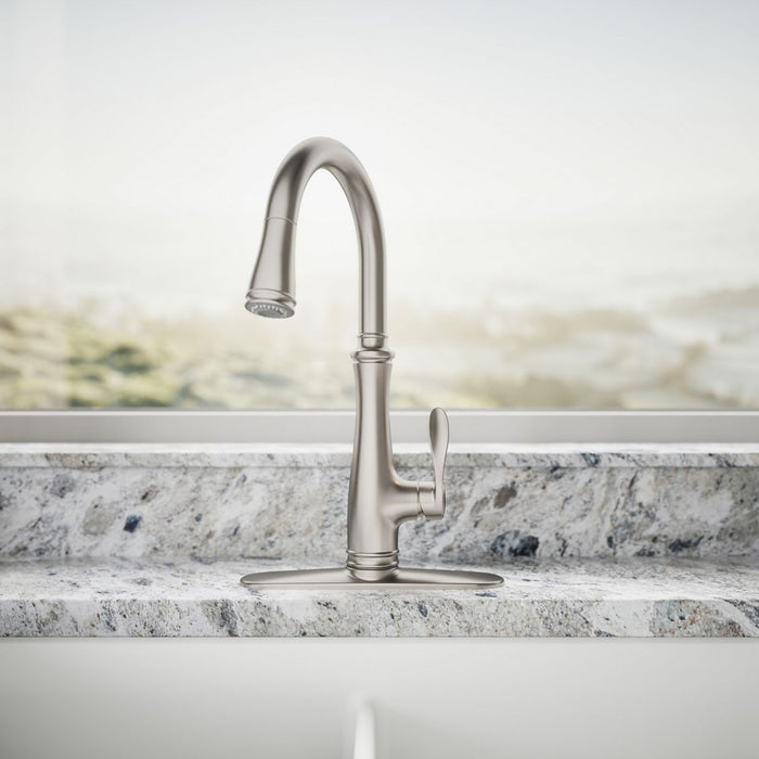 KOHLER K-560 Bellera Pull-down kitchen sink faucet with three-function sprayhead