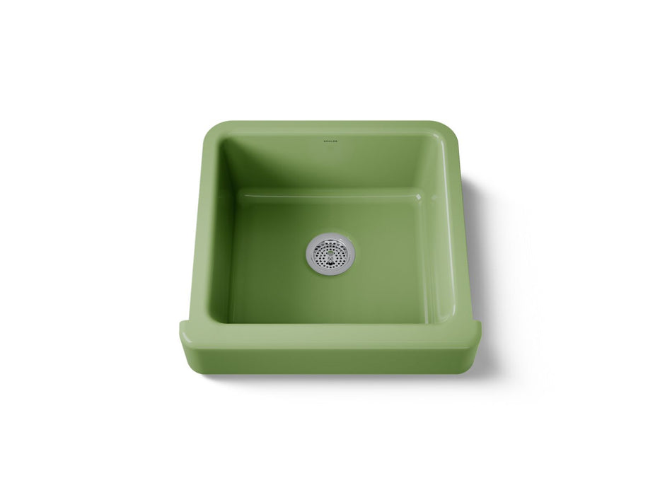 KOHLER K-5664 Whitehaven 23-1/2" undermount single-bowl farmhouse kitchen sink, fresh green