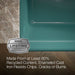 KOHLER K-5664 Whitehaven 23-1/2" undermount single-bowl farmhouse kitchen sink, teal - view 3