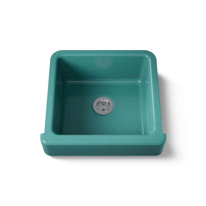KOHLER K-5664 Whitehaven 23-1/2" undermount single-bowl farmhouse kitchen sink, teal - view 5