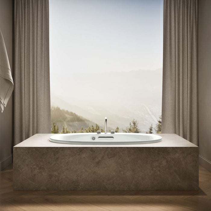 KOHLER K-5713-W1 Underscore 59-3/4" x 35-3/4" drop-in bath with Bask heated surface