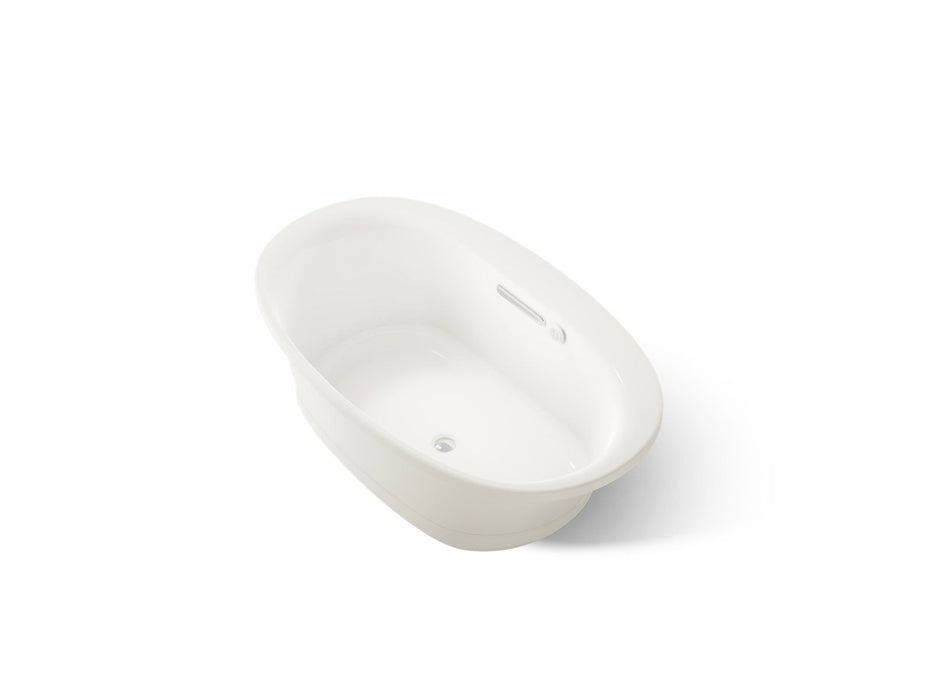 KOHLER K-5714-GH Underscore 59-3/4" x 35-3/4" drop-in Heated BubbleMassage air bath, biscuit