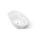 KOHLER K-5714-JH Underscore 60" x 36" drop-in heated whirlpool bath, white