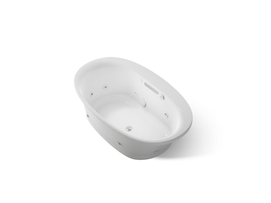 KOHLER K-5714-XHGH Underscore 59-3/4" x 35-3/4" drop-in Heated BubbleMassage air bath with whirlpool, ice grey