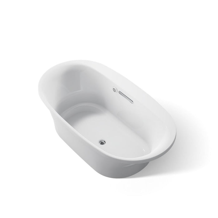 KOHLER K-5715-W1 Underscore 65-1/2" x 35-3/4" drop-in bath with Bask heated surface, ice grey - view 5