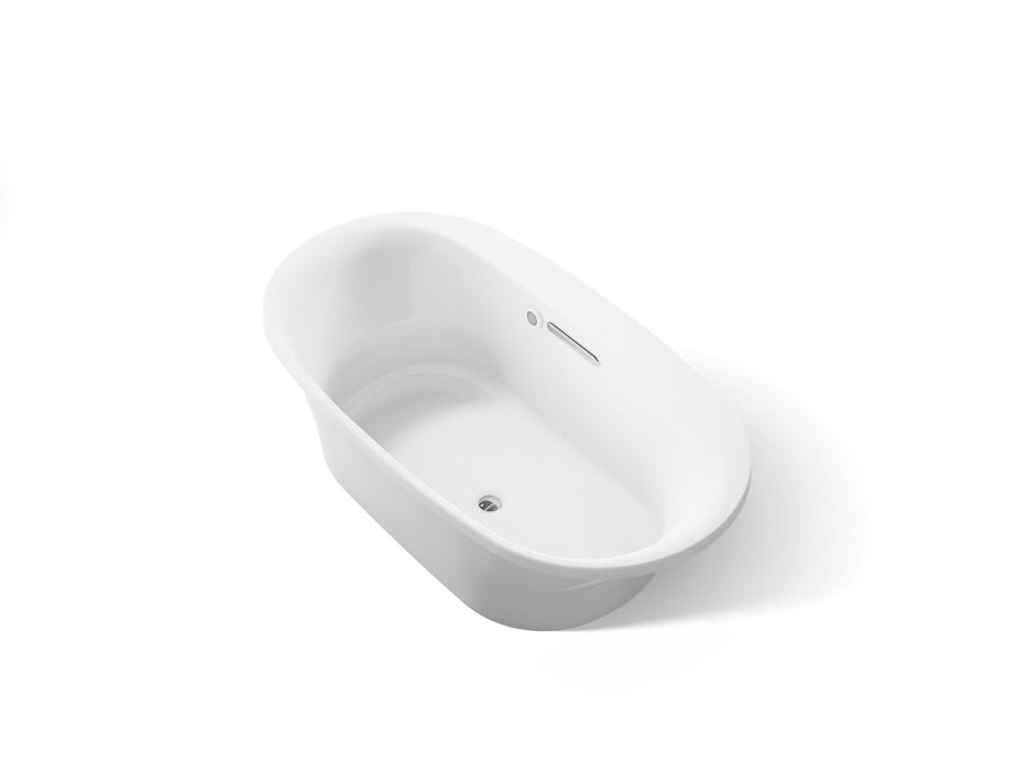 KOHLER K-5715-W1 Underscore 65-1/2" x 35-3/4" drop-in bath with Bask heated surface, white