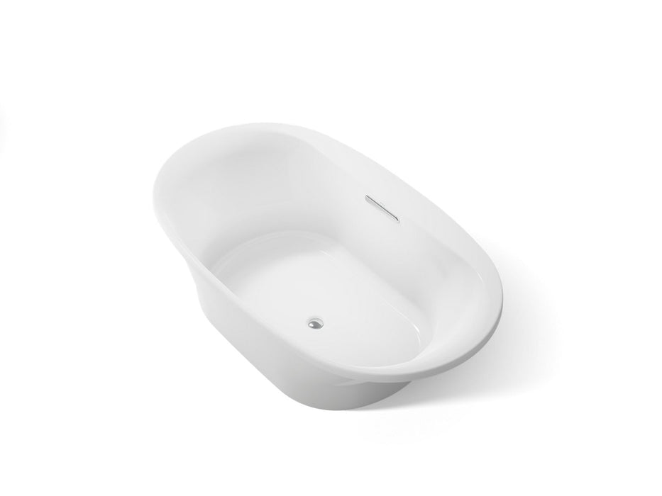 KOHLER K-5717 Underscore 71-1/2" x 41-1/2" drop-in bath, white