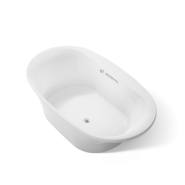 KOHLER K-5717-W1 Underscore 71-1/2" x 41-1/2" drop-in bath with Bask heated surface, white - view 5