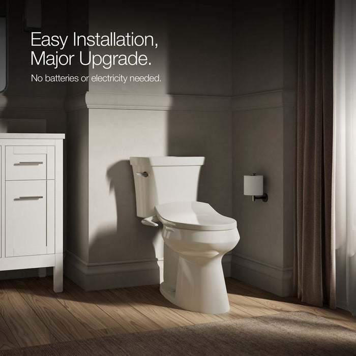 KOHLER K-5724 PureWash M250 Puretide Elongated manual bidet toilet seat, biscuit - view 3