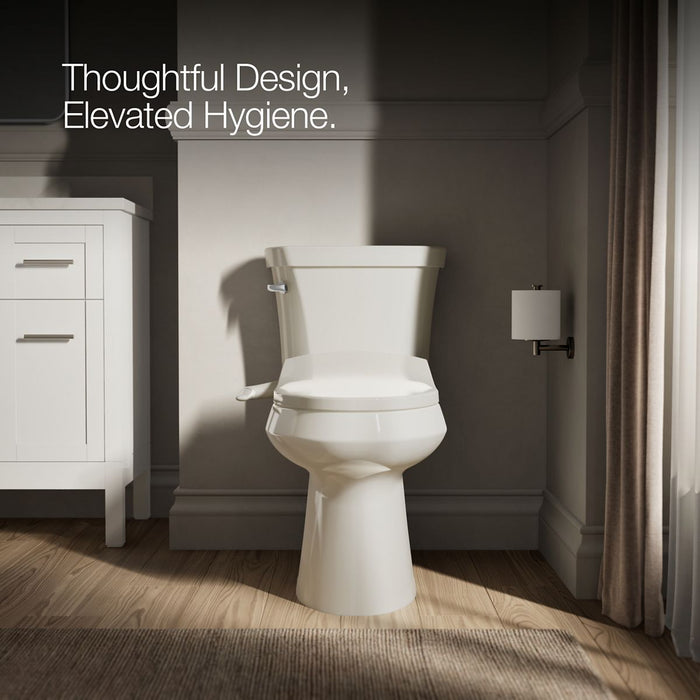 KOHLER K-5724 PureWash M250 Puretide Elongated manual bidet toilet seat, biscuit - view 4