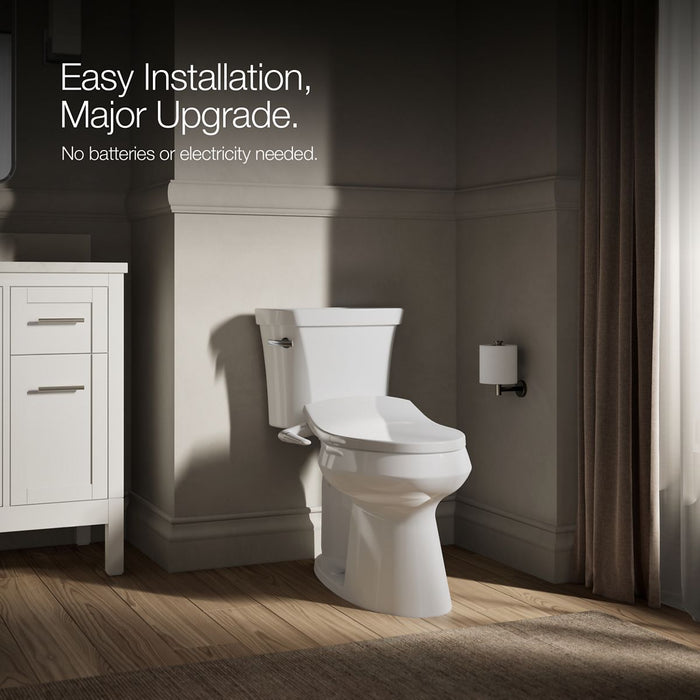 KOHLER K-5724 PureWash M250 Puretide Elongated manual bidet toilet seat, white - view 3