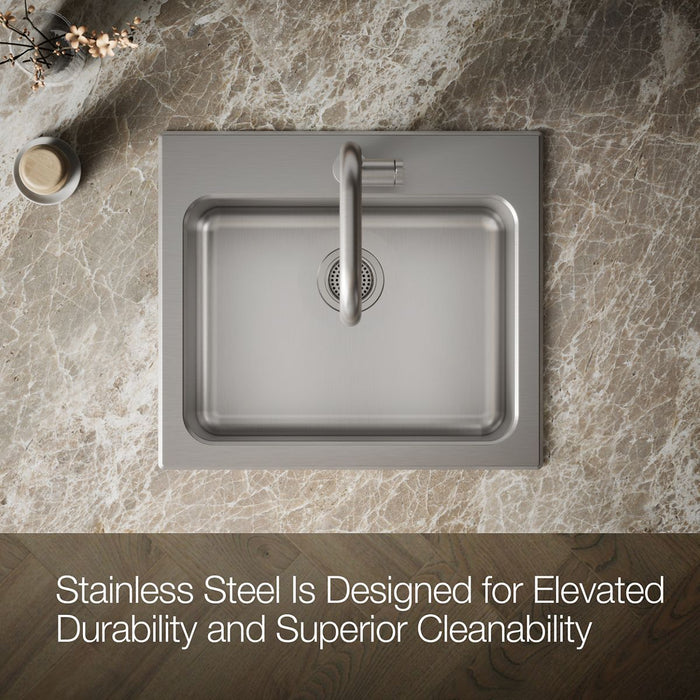 KOHLER K-5798-1 Ballad 25" top-mount single-bowl utility sink