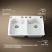 KOHLER K-5818-5U Hartland 33" undermount double-bowl kitchen sink, white - view 5