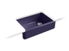 KOHLER K-5827 Whitehaven 32-3/4" undermount single-bowl farmhouse kitchen sink, indigo blue