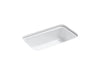 KOHLER K-5832-5U Bakersfield 31" undermount single-bowl kitchen sink, white