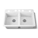 KOHLER K-5846-5U Brookfield 33" undermount double-bowl kitchen sink, white