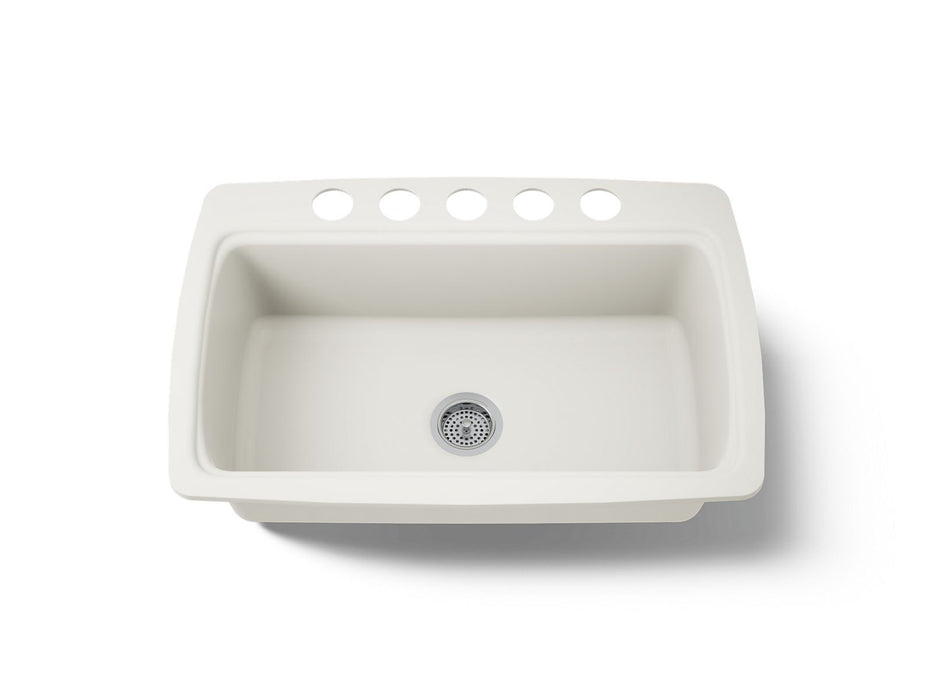 KOHLER K-5864-5U Cape Dory 33" undermount single-bowl kitchen sink