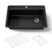 KOHLER K-5871-1A1 Riverby 33" top-mount single-bowl kitchen sink, black black
