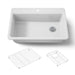 KOHLER K-5871-1A1 Riverby 33" top-mount single-bowl kitchen sink, white
