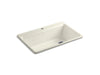 KOHLER K-5871-1A2 Riverby 33" top-mount single-bowl workstation kitchen sink, biscuit