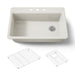 KOHLER K-5871-3A1 Riverby 33" top-mount single-bowl kitchen sink, biscuit - view 5
