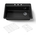 KOHLER K-5871-3A1 Riverby 33" top-mount single-bowl kitchen sink, black black - view 5