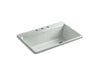 KOHLER K-5871-3A2 Riverby 33" top-mount single-bowl workstation kitchen sink, sea salt