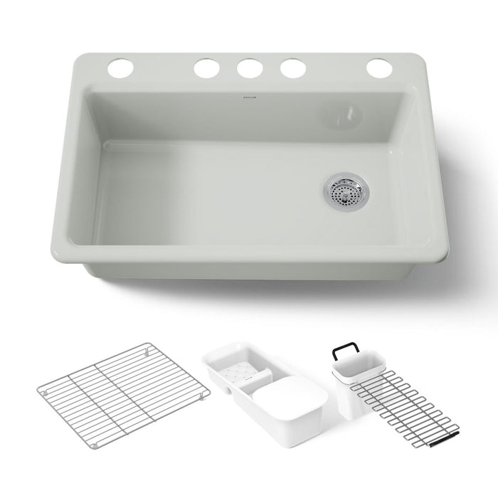 KOHLER K-5871-5UA1 Riverby 33" undermount single-bowl kitchen sink