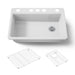 KOHLER K-5871-5UA1 Riverby 33" undermount single-bowl kitchen sink, white - view 5