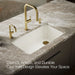KOHLER K-5871-5UA3 Riverby 33" undermount single-bowl workstation kitchen sink, biscuit - view 4