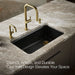 KOHLER K-5871-5UPC Riverby 33" undermount single-bowl workstation kitchen sink, black black - view 4