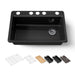 KOHLER K-5871-5UPC Riverby 33" undermount single-bowl workstation kitchen sink, black black - view 5