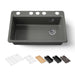KOHLER K-5871-5UPC Riverby 33" undermount single-bowl workstation kitchen sink, thunder grey - view 5