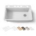KOHLER K-5871-5UPC Riverby 33" undermount single-bowl workstation kitchen sink, white - view 5