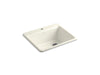 KOHLER K-5872-1A1 Riverby 25" top-mount single-bowl kitchen sink, biscuit