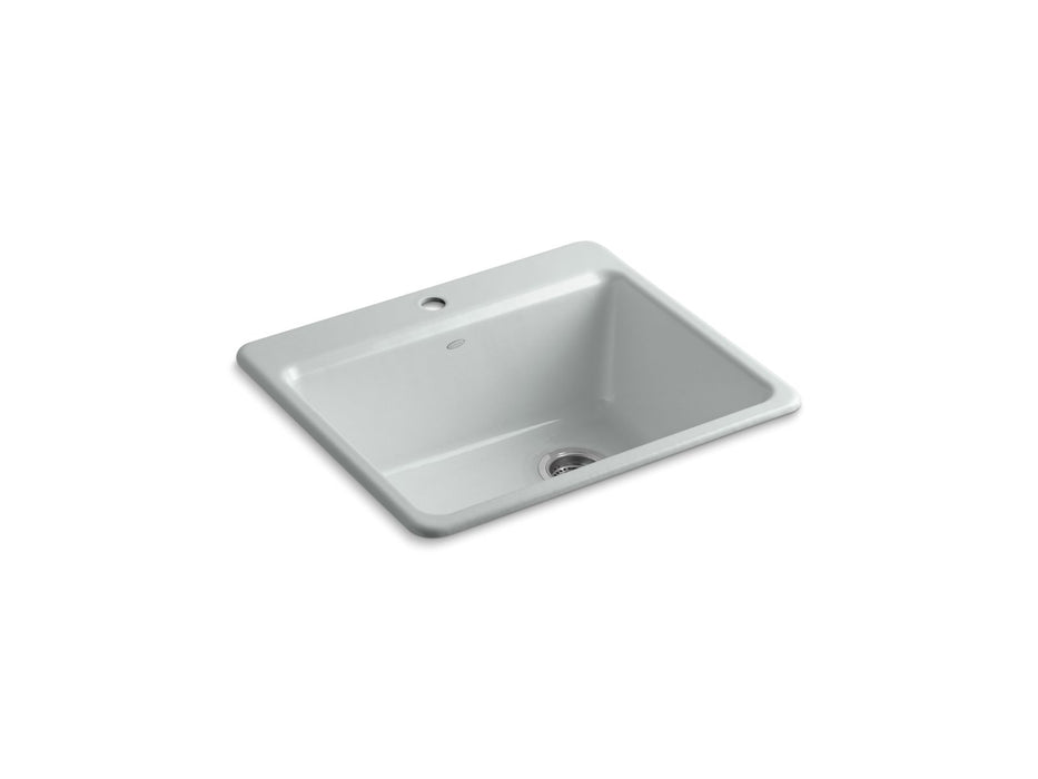 KOHLER K-5872-1A1 Riverby 25" top-mount single-bowl kitchen sink, ice grey