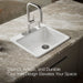 KOHLER K-5872-4A1 Riverby 25" top-mount single-bowl kitchen sink, white - view 4
