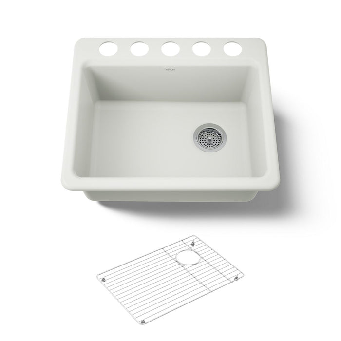 KOHLER K-5872-5UA1 Riverby 25" undermount single-bowl kitchen sink