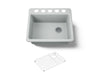 KOHLER K-5872-5UA1 Riverby 25" undermount single-bowl kitchen sink, ice grey