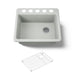 KOHLER K-5872-5UA1 Riverby 25" undermount single-bowl kitchen sink, sea salt - view 5