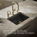 KOHLER K-5872-5UPC Riverby 25" undermount single-bowl workstation kitchen sink, black black - view 4