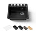 KOHLER K-5872-5UPC Riverby 25" undermount single-bowl workstation kitchen sink, black black - view 5