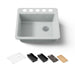 KOHLER K-5872-5UPC Riverby 25" undermount single-bowl workstation kitchen sink, ice grey - view 5