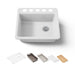 KOHLER K-5872-5UPC Riverby 25" undermount single-bowl workstation kitchen sink, white - view 5