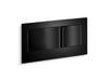 KOHLER K-6298 Veil Flush actuator plate for 2"x6" in-wall tank and carrier system, black black