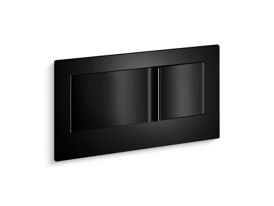 KOHLER K-6298 Veil Flush actuator plate for 2"x6" in-wall tank and carrier system, black black