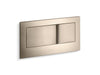 KOHLER K-6298 Veil Flush actuator plate for 2"x6" in-wall tank and carrier system, vibrant brushed bronze