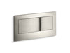 KOHLER K-6298 Veil Flush actuator plate for 2"x6" in-wall tank and carrier system, vibrant brushed nickel