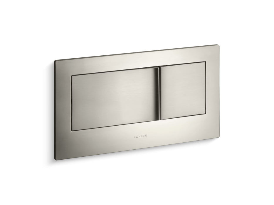 KOHLER K-6298 Veil Flush actuator plate for 2"x6" in-wall tank and carrier system, vibrant brushed nickel